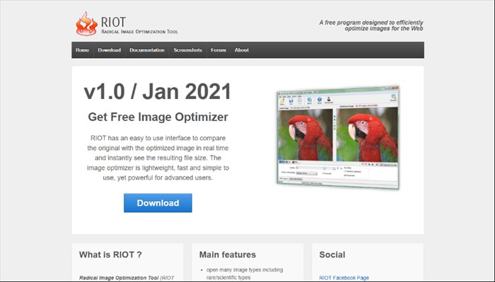 Riot Optimizer for Image Resizer Software